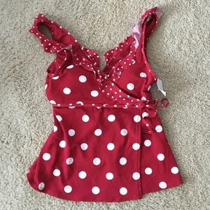 NWT! Liz Claiborne size XL red bathing suit